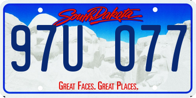 SD license plate 97UO77