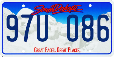 SD license plate 97UO86