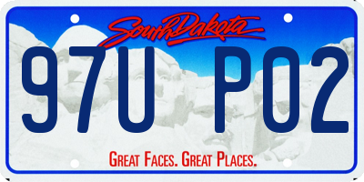 SD license plate 97UP02
