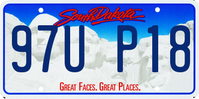 SD license plate 97UP18