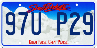 SD license plate 97UP29