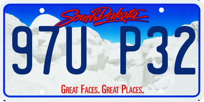 SD license plate 97UP32