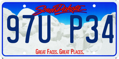 SD license plate 97UP34
