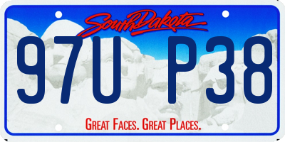 SD license plate 97UP38