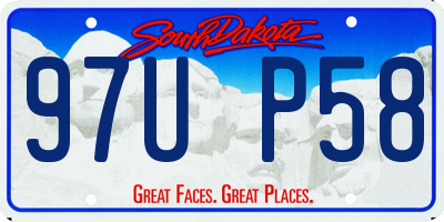 SD license plate 97UP58
