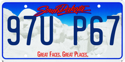 SD license plate 97UP67
