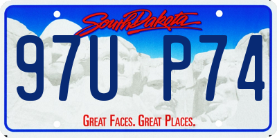 SD license plate 97UP74