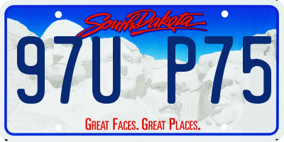 SD license plate 97UP75