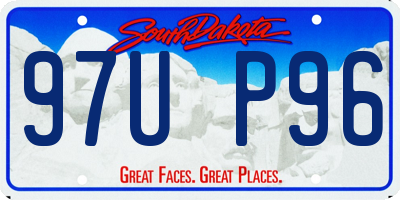 SD license plate 97UP96