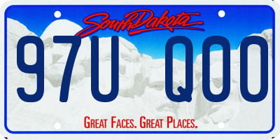 SD license plate 97UQ00