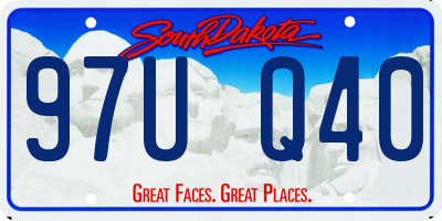 SD license plate 97UQ40