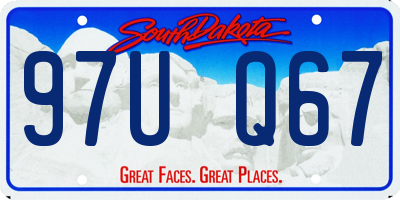 SD license plate 97UQ67