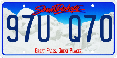 SD license plate 97UQ70