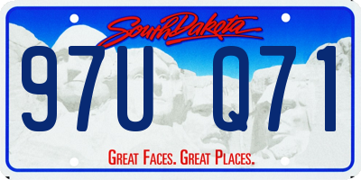 SD license plate 97UQ71