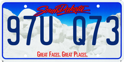 SD license plate 97UQ73