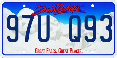 SD license plate 97UQ93