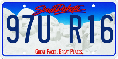 SD license plate 97UR16