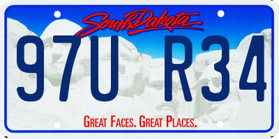 SD license plate 97UR34