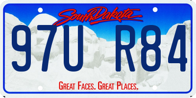 SD license plate 97UR84