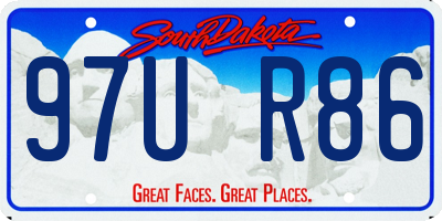 SD license plate 97UR86