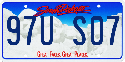 SD license plate 97US07