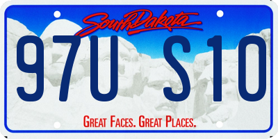 SD license plate 97US10