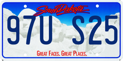SD license plate 97US25