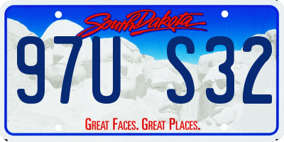 SD license plate 97US32