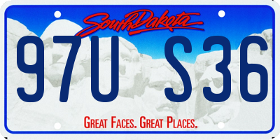 SD license plate 97US36