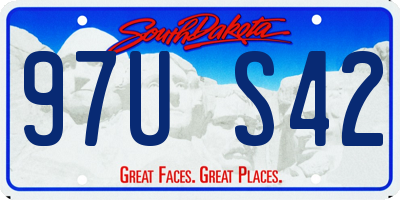 SD license plate 97US42