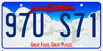 SD license plate 97US71
