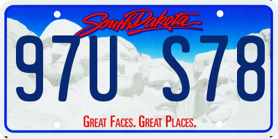 SD license plate 97US78