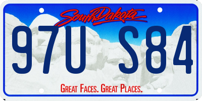 SD license plate 97US84