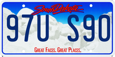 SD license plate 97US90