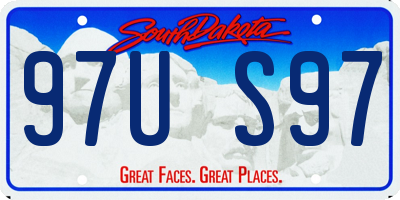 SD license plate 97US97