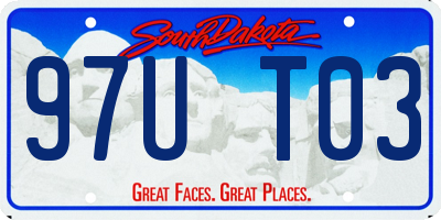 SD license plate 97UT03