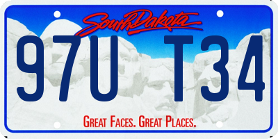 SD license plate 97UT34