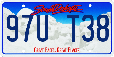 SD license plate 97UT38