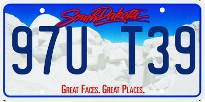 SD license plate 97UT39