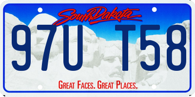 SD license plate 97UT58