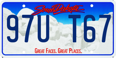 SD license plate 97UT67