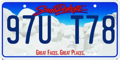 SD license plate 97UT78