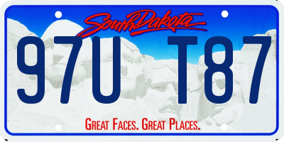 SD license plate 97UT87