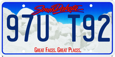 SD license plate 97UT92