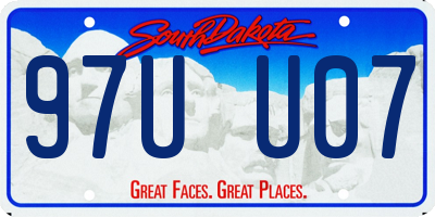 SD license plate 97UU07