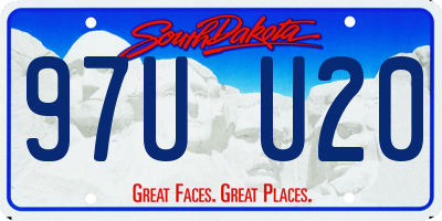 SD license plate 97UU20