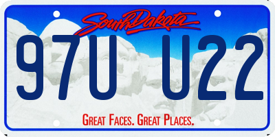 SD license plate 97UU22