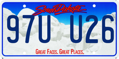 SD license plate 97UU26