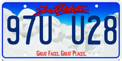 SD license plate 97UU28
