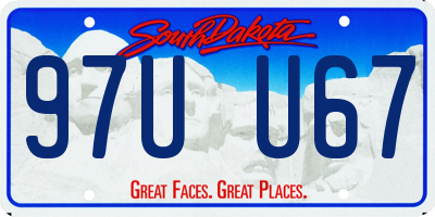 SD license plate 97UU67